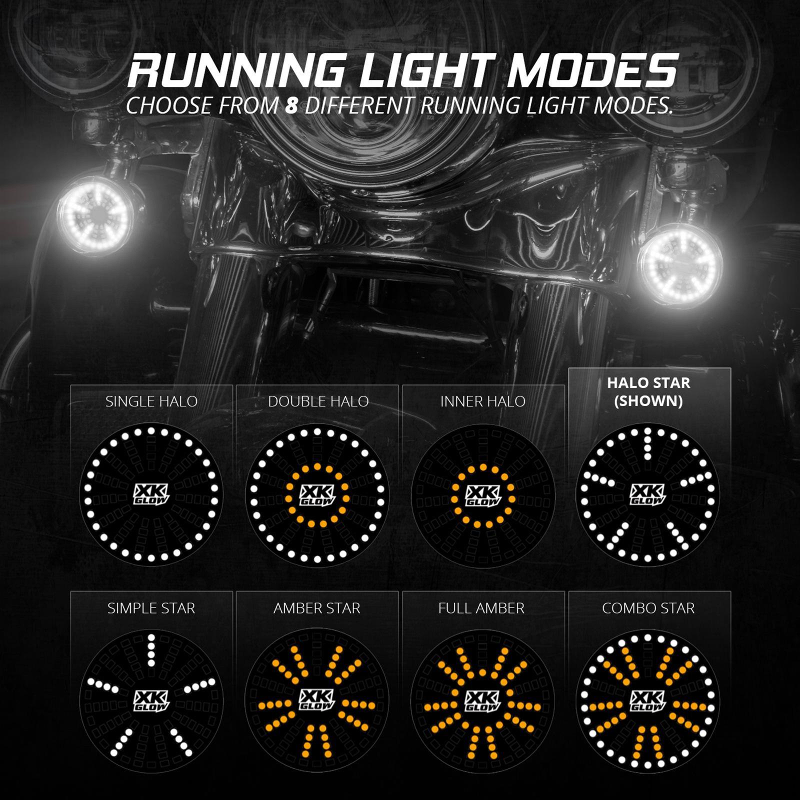 XK Glow Powersports Taillights XK-MTP56-BF Pro Series MotoTurnz - 1156 Bullet Style Front thumbnail 2