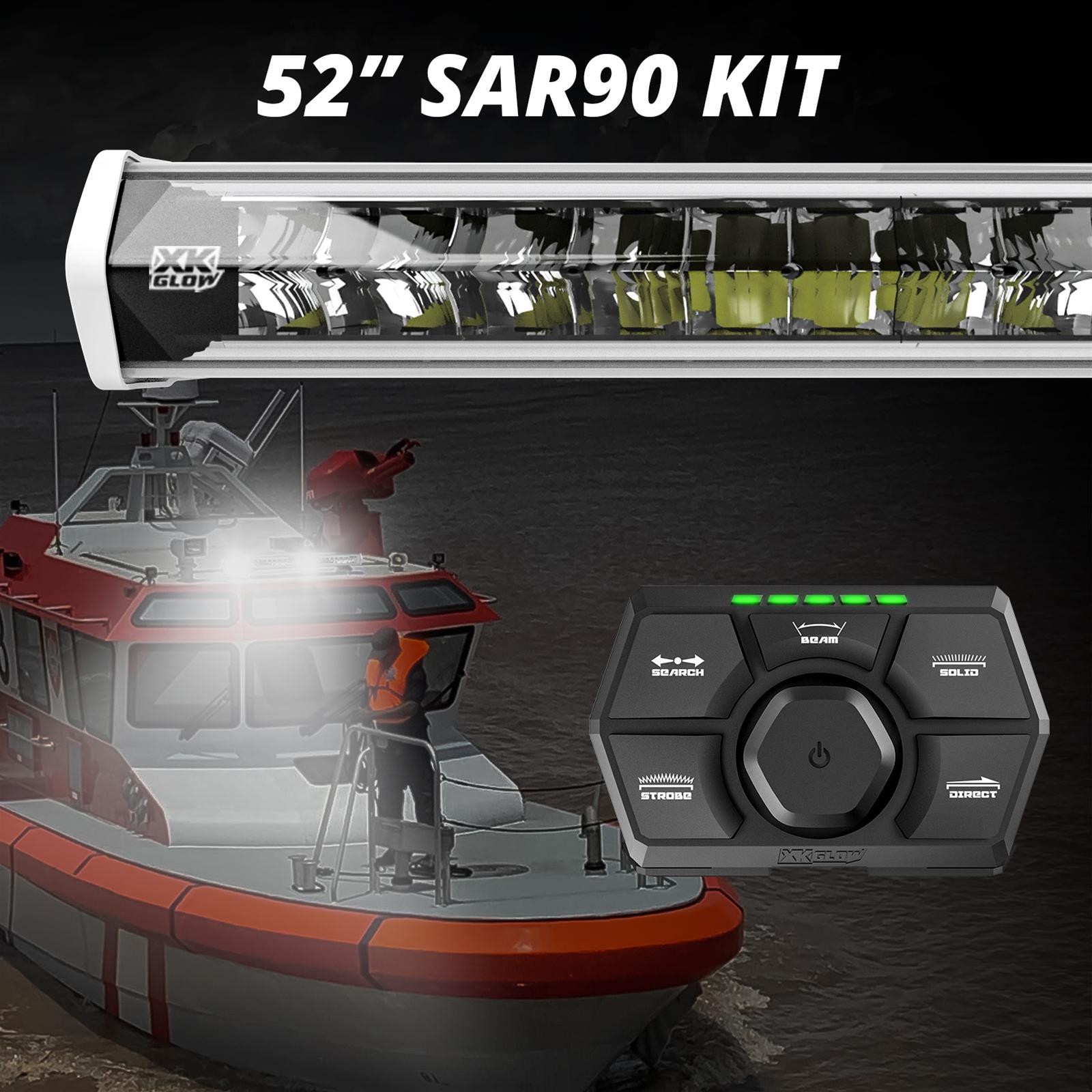 XK Glow Light Bars, Pods and Fog Lights XK-SAR90-3W Bar Kit Emergency Search Rescue System White 52" SAR90