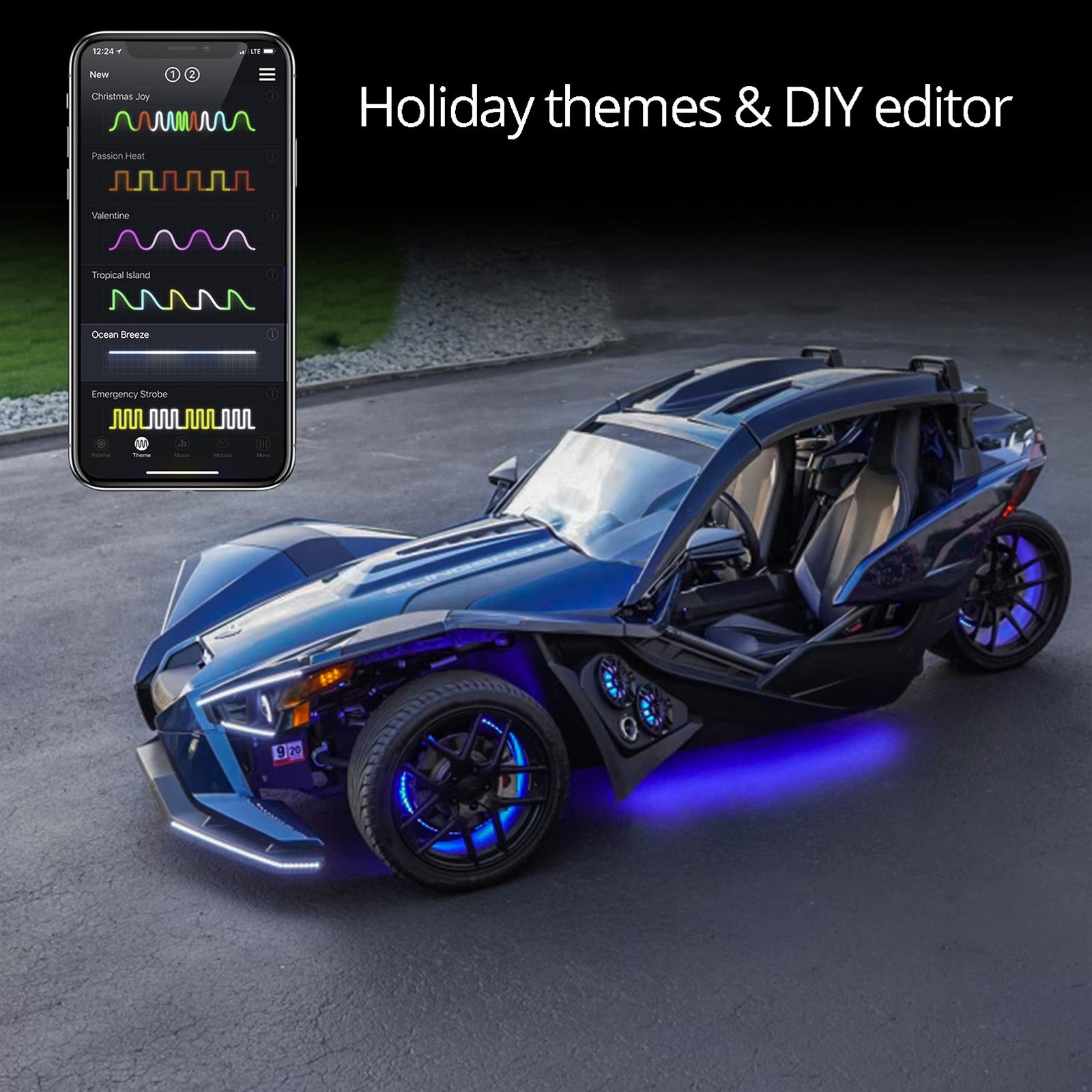 XK Glow XKSLINGADV XK Glow XKchrome LED Underglow Light Kits Summit Racing