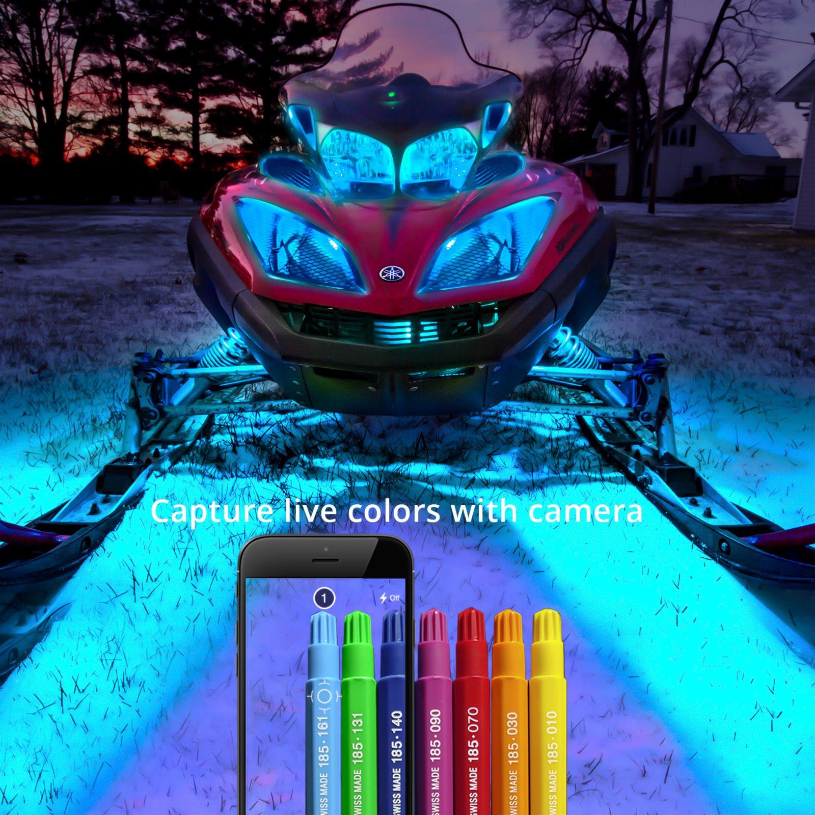 XK Glow Powersports Accent Lights XK-SNOW-STA LED Snowmobile Light Kits XKchrome Smartphone App thumbnail 4