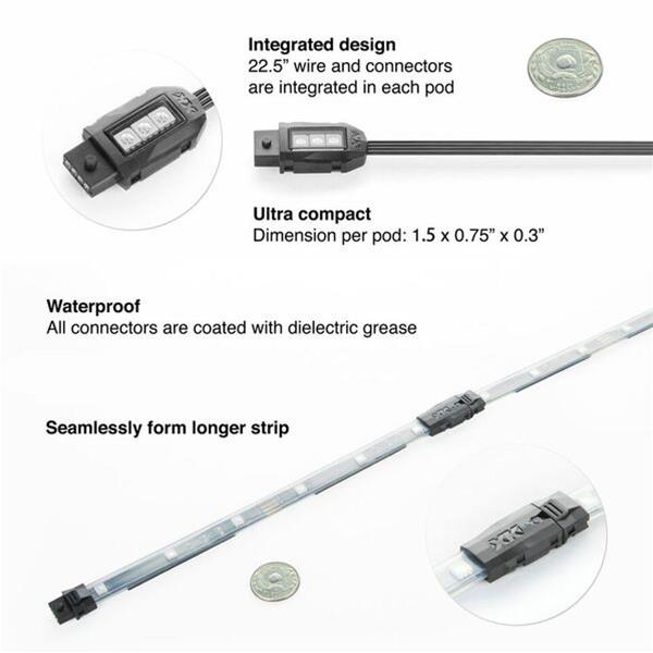 XK Glow XKUTVADV XK Glow XKchrome LED Underglow Light Kits Summit Racing
