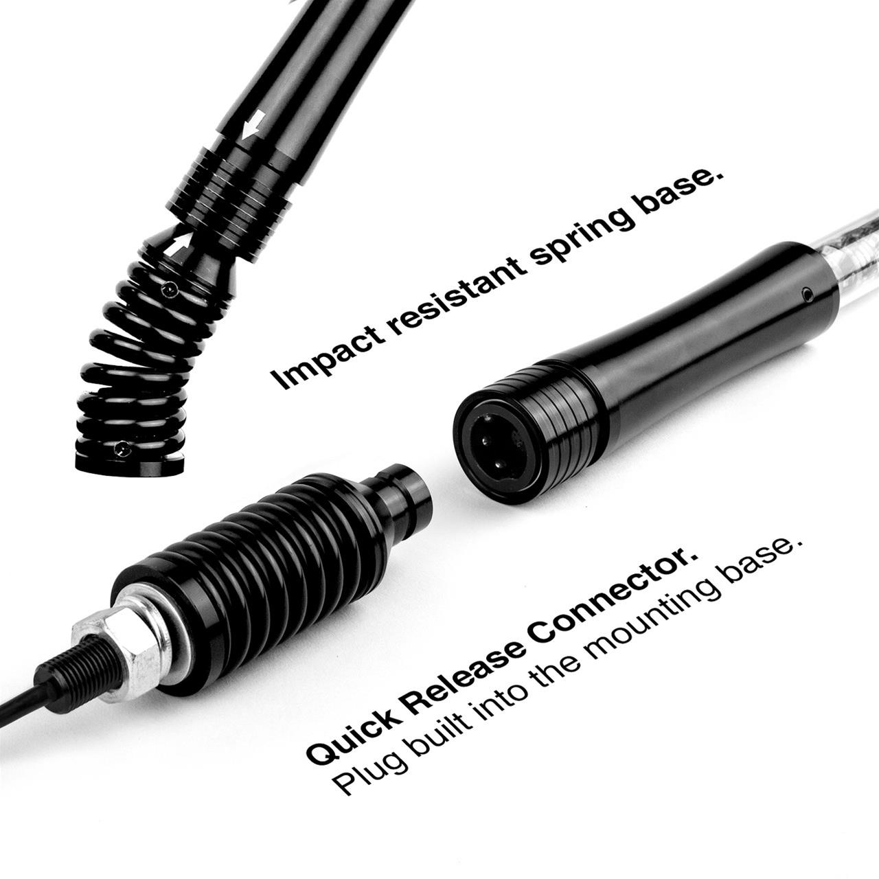 XK Glow XKchrome LED Whip Light Kits XK-WHIPC-ADV 2x whip 32in Advanced App Control Kit for 4x4 Off-road UTV ATV