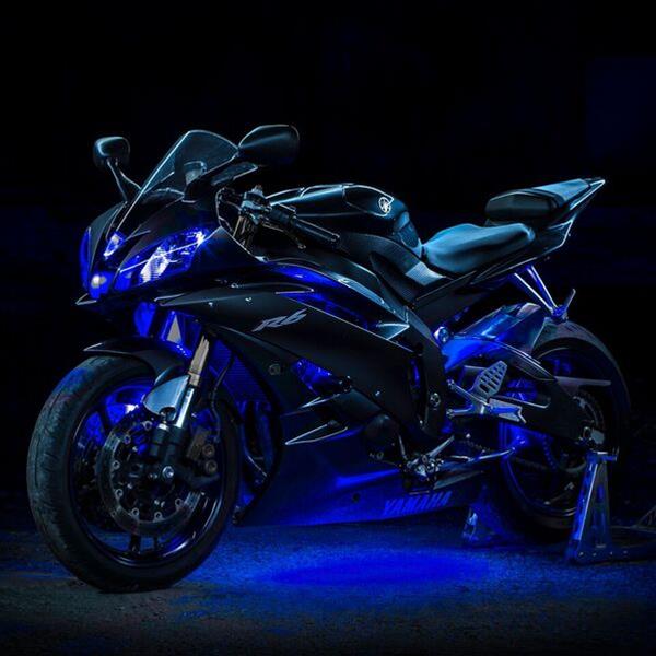 XK Glow Motorcycle LED Accent Kits XK034001-R Red - 8xPod + 2x8-in.Strips Single Color XKGLOW Light Kit thumbnail 6