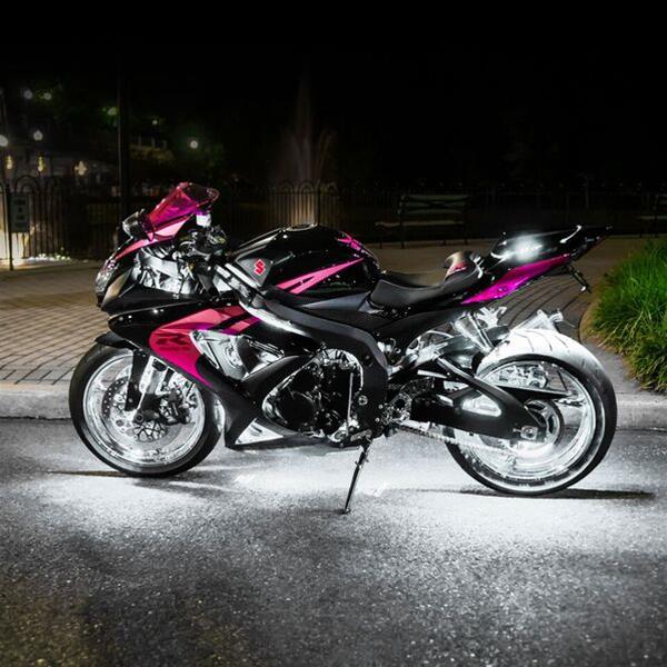 XK Glow Motorcycle LED Accent Kits XK034002-AB Light Blue - 10xPod + 4x8-in.Strips Single Color XKGLOW Light Kit thumbnail 5