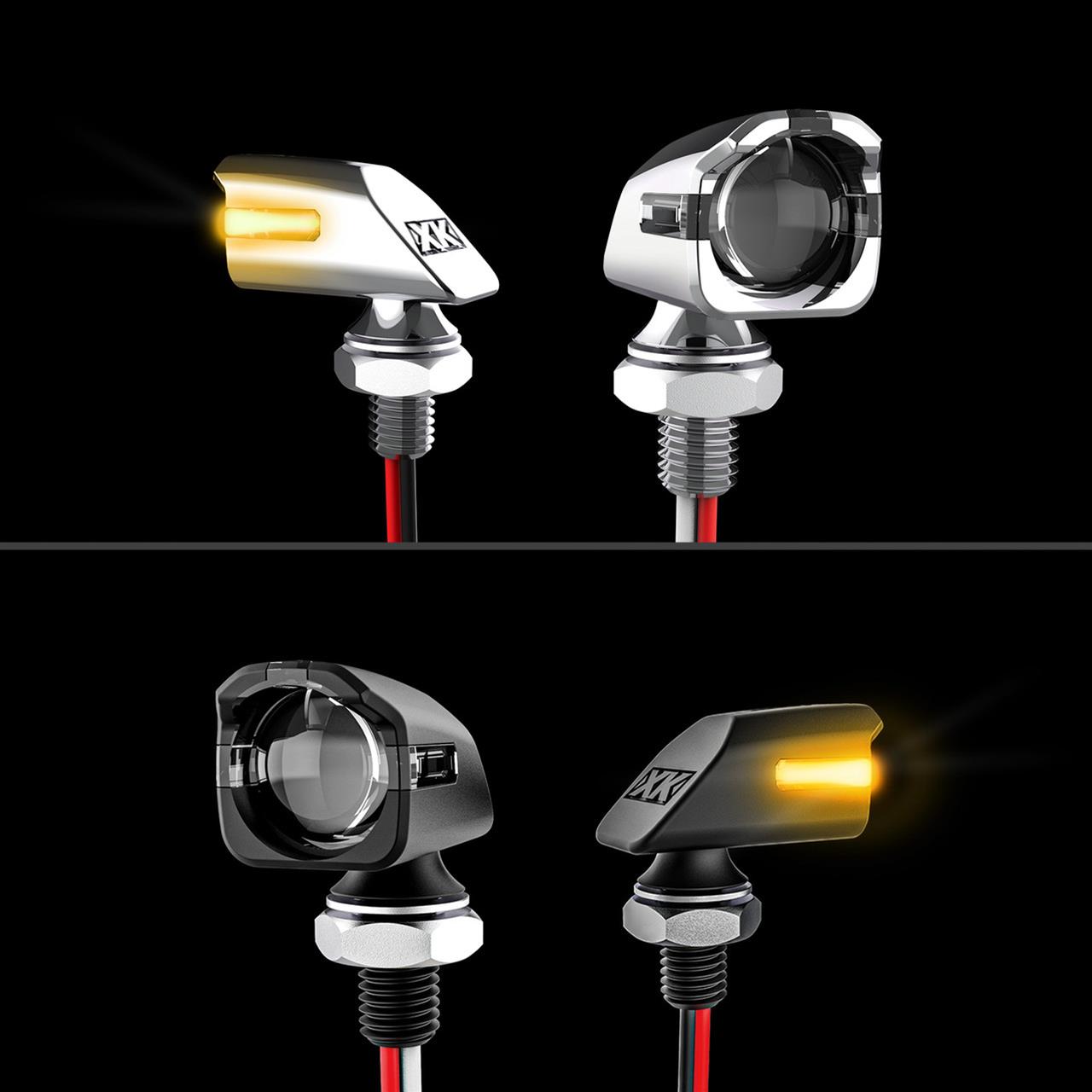XK Glow LED Accent Lights XK034022-AC Mini Turnz Chrome Amber thumbnail 5