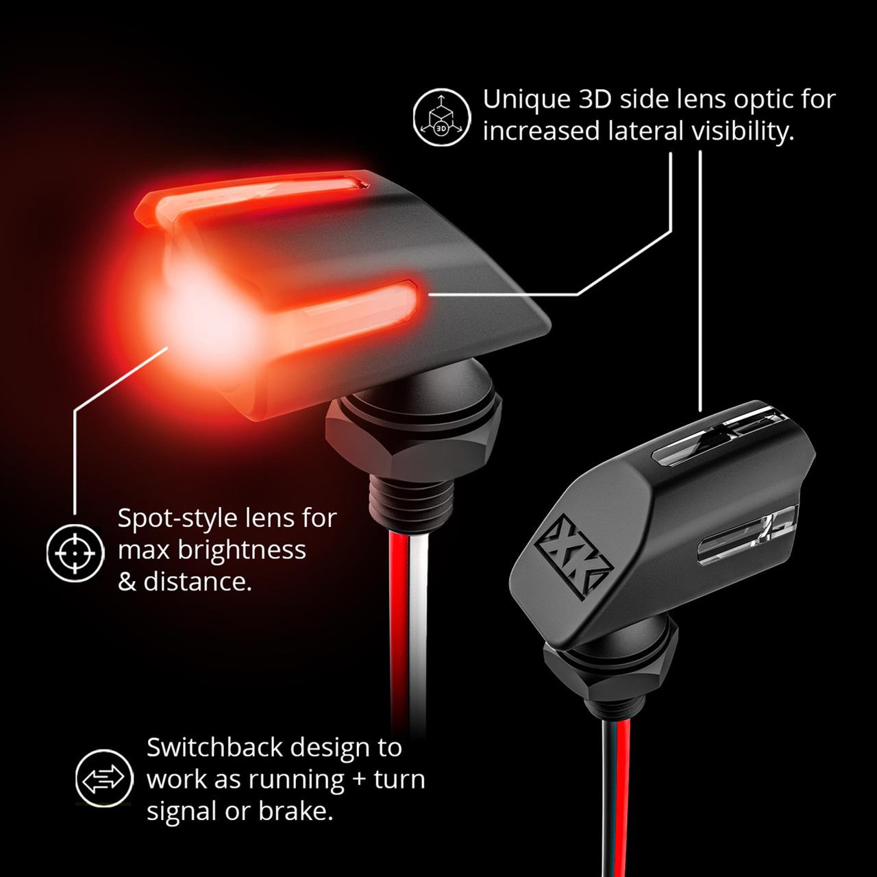 XK Glow LED Accent Lights XK034022-RB Mini Turnz Black Red thumbnail 2