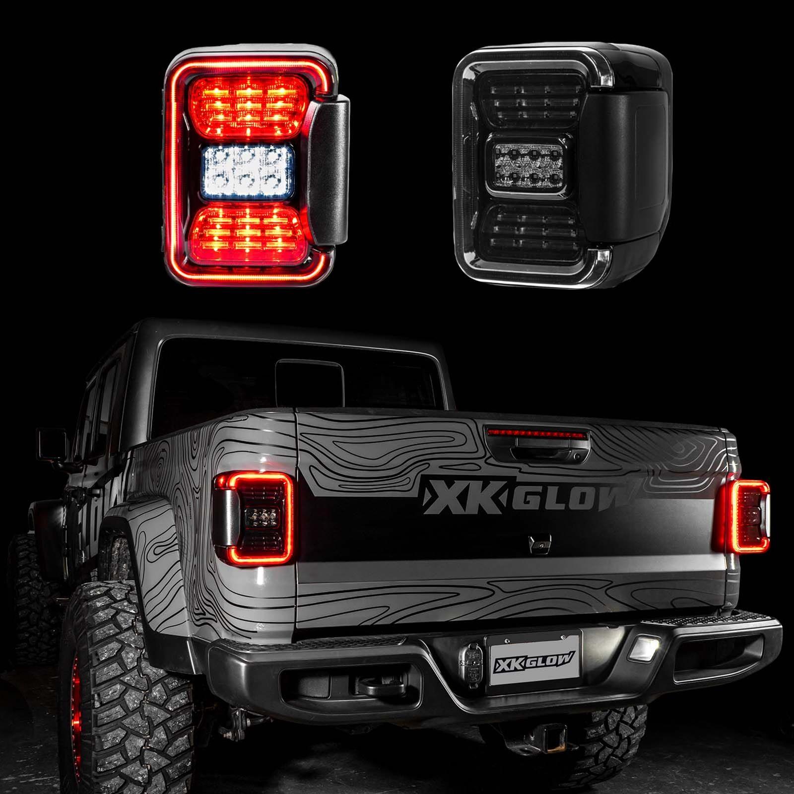 XK Glow Taillight Assemblies XK041028 LED with Smoked Lens for Jeep JT Gladiator thumbnail 3