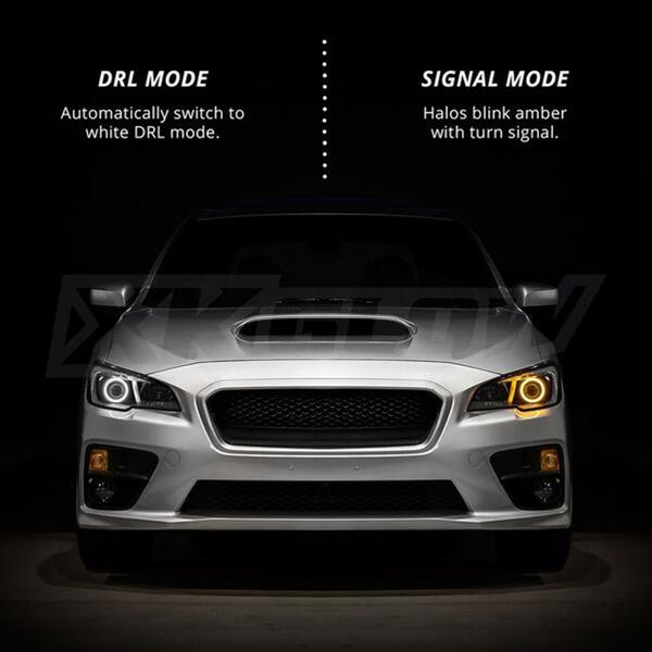 XK Glow XKchrome LED RGB Switchback Halo Kits with Smartphone App XK042008-100 Kit, Halo, App, RBG, LED, 100mm, Universal, Kit thumbnail 4