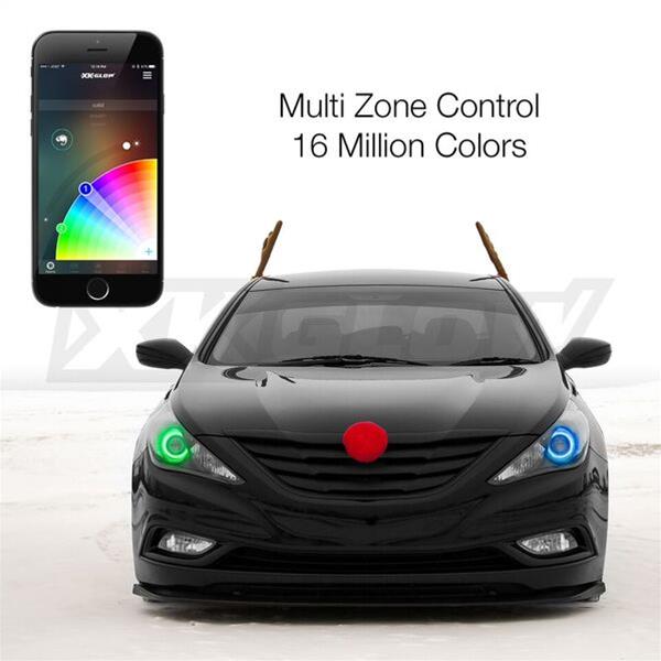 XK Glow XKchrome LED RGB Switchback Halo Kits with Smartphone App XK042008-100 Kit, Halo, App, RBG, LED, 100mm, Universal, Kit thumbnail 5