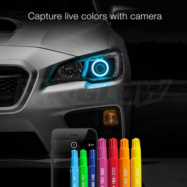 XK Glow XKchrome LED RGB Switchback Halo Kits with Smartphone App XK042008-100 Kit, Halo, App, RBG, LED, 100mm, Universal, Kit thumbnail 7