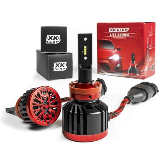XK Glow Lite Series Driverless LED Headlight Conversion Kits XK045001-H13 Light Bulbs, LED, H13, White, 6000K, Pair