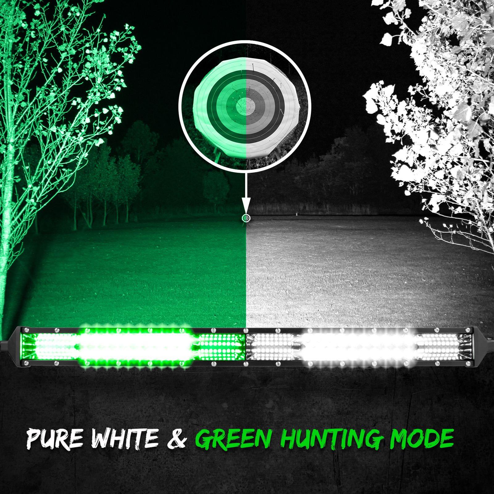 XK Glow Light Bars, Pods and Fog Lights XK063030 30" 2-in-1 LED Bar w/ White Hunting Green Flood Spot Work w/ Free Wiring Harness 3 Year Warranty thumbnail 4