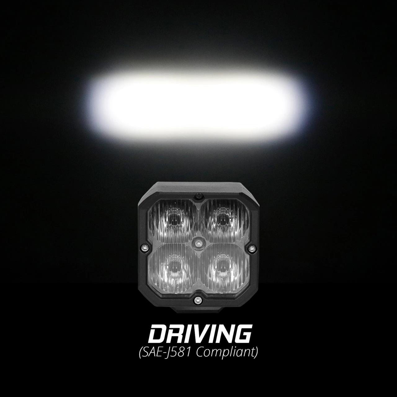 XK Glow C3 Cube Lights XK065001-D XKchrome 20w LED Light with RGB Accent Light - Driving Beam thumbnail 2