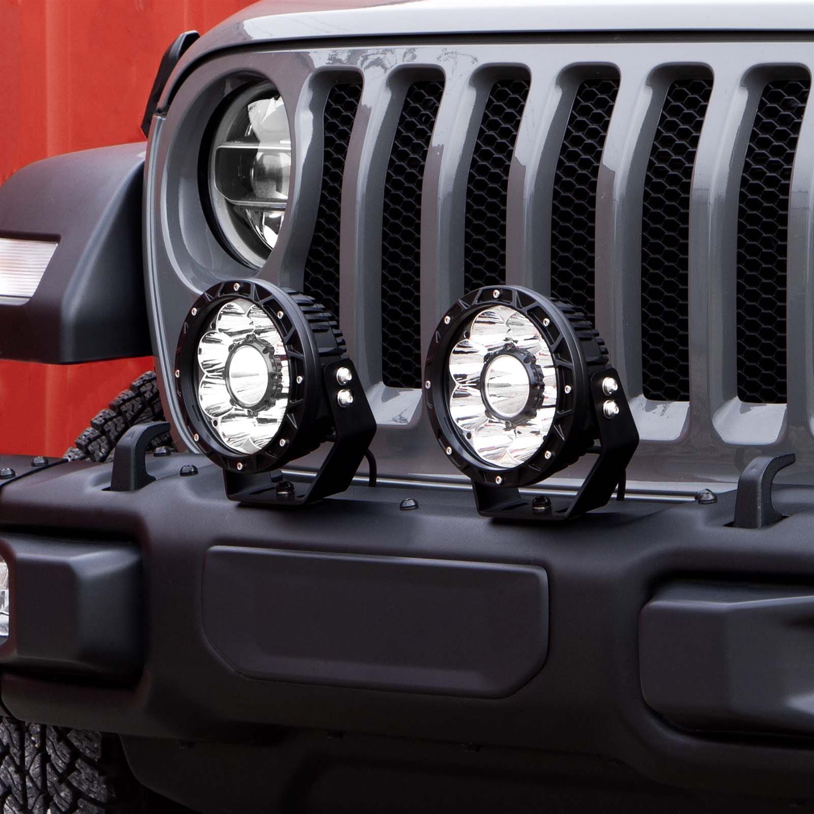 XK Glow Light Bars, Pods and Fog Lights XK066007 2pc 7in 44W Combo Beam Offroad Round Work Kit thumbnail 6