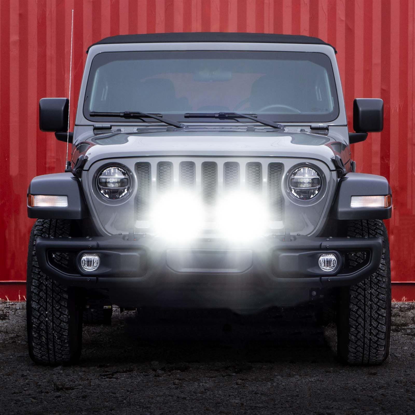 XK Glow Light Bars, Pods and Fog Lights XK066007 2pc 7in 44W Combo Beam Offroad Round Work Kit thumbnail 5