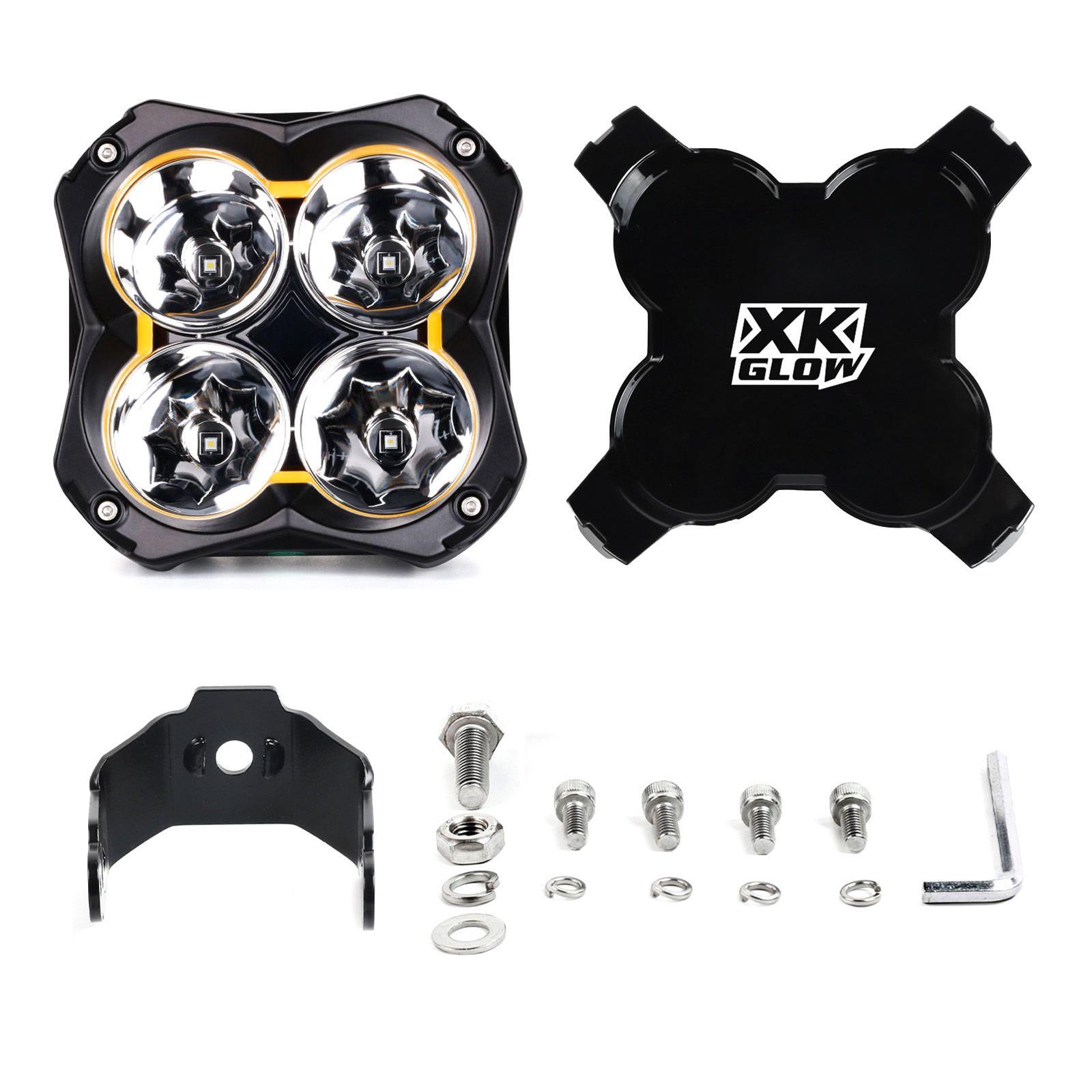 XK Glow Light Bars, Pods and Fog Lights XK067005-KIT 2pc 5in Spot Beam Offroad Cube