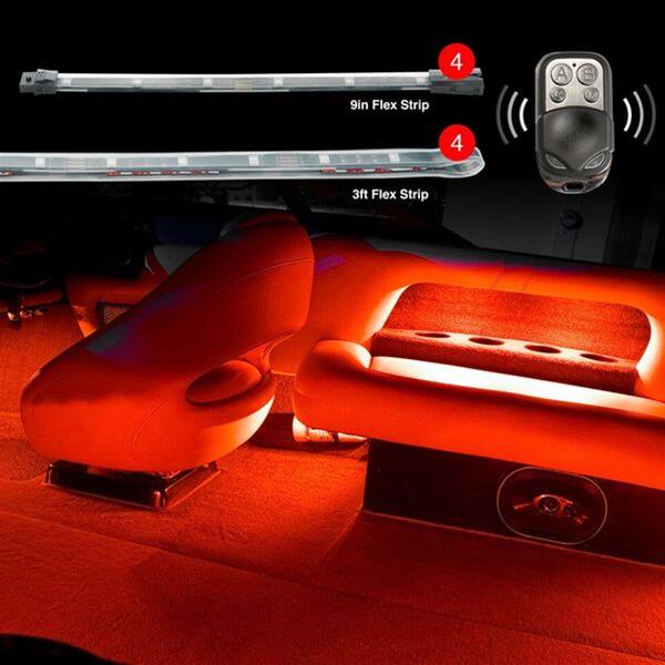 XK Glow Boat LED Accent Kits XK074011 4x 36-in. Strips + 4x10-in. Flex Strips2 Million Color XKGLOW Light Marine/Boat Kit thumbnail 3