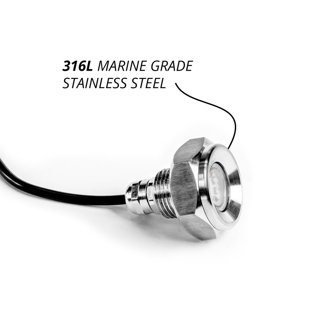 XK Glow Light Bars, Pods and Fog Lights XK075003 13.5W 1/2in Drain Plug IP 68 Marine Underwater thumbnail 2
