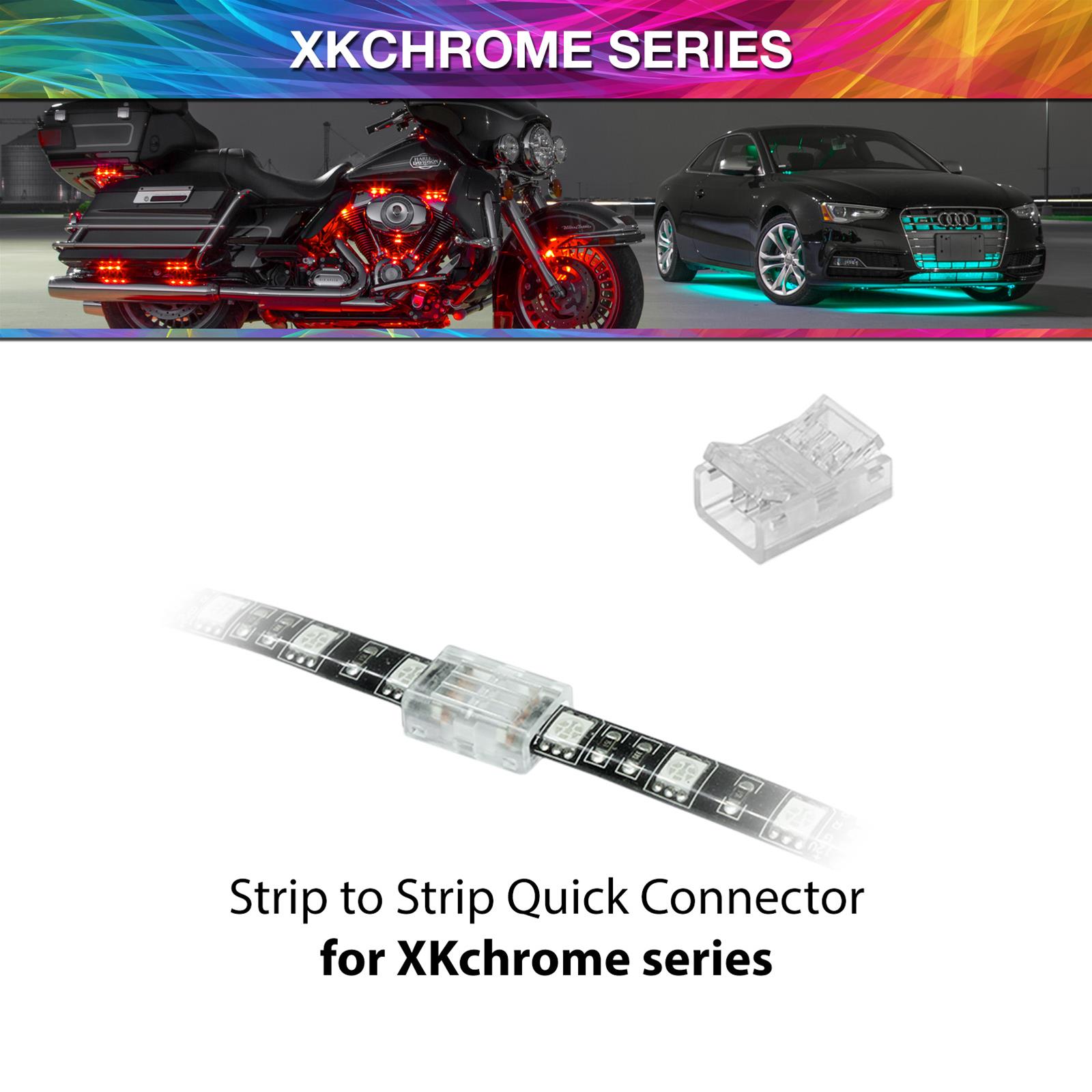 XK Glow Headlight Conversion Harnesses XK-4P-CNT-SS 4pin Quick Connector- Strip to Strip XKchrome