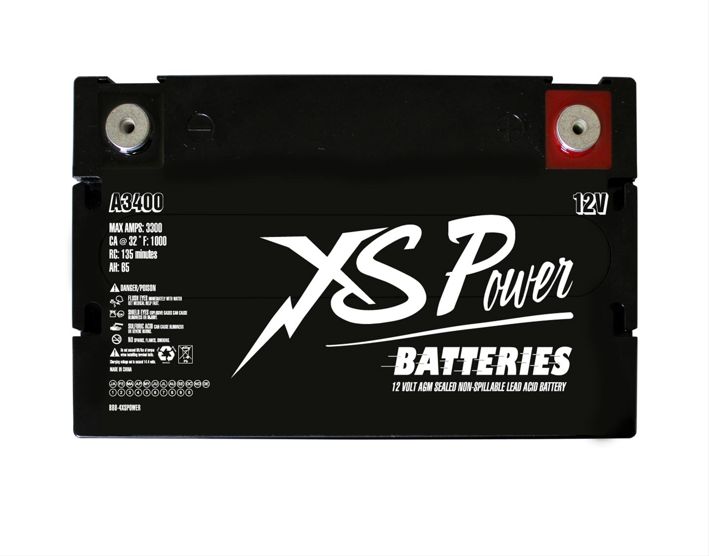 XS Power Batteries A3400 XS Power Retro Styled Batteries Summit Racing