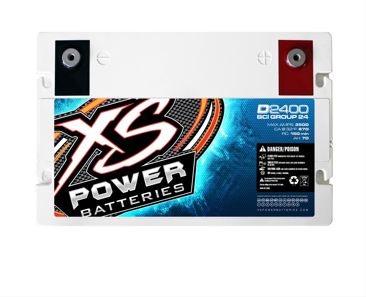 XS Power Batteries D2400 XS Power AGM Batteries | Summit Racing