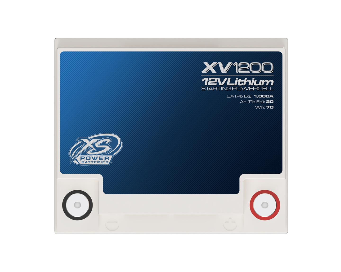 XS Power XV Automotive Series Lithium Batteries XV1200 Battery, Automotive, Lithium, 12 Volt, 1,500 Watts, 1,335 Max Amps, 70 Energy Watts, 7.79 in. L, 6.69 in. H, 6.54 in. W, 5.37 lbs., Each thumbnail 2