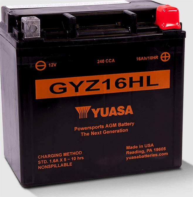 Yuasa Batteries GYZ16HL Yuasa GYZ Maintenance-Free Batteries