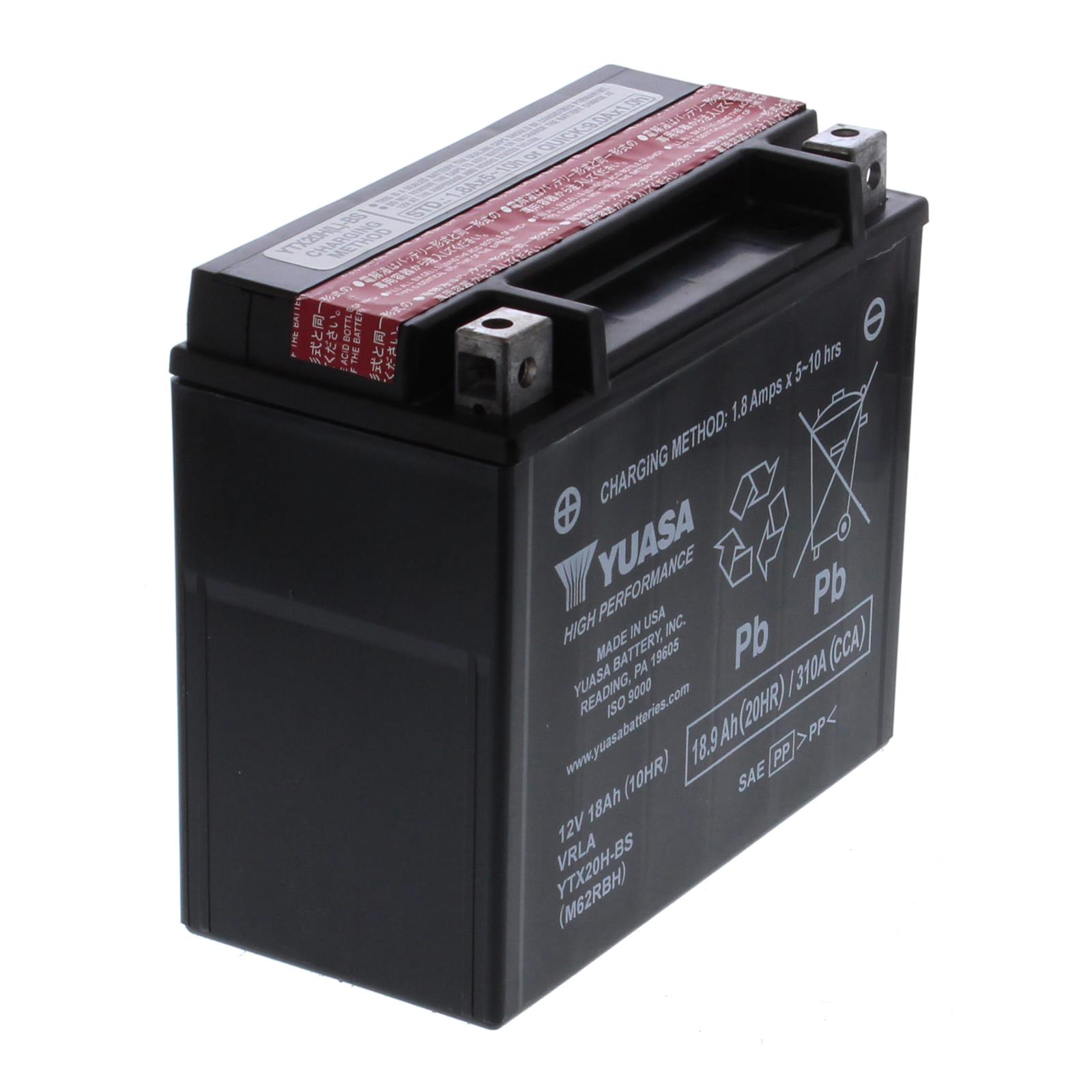 Yuasa Batteries YTX20H-BS Yuasa AGM High Performance Maintenance