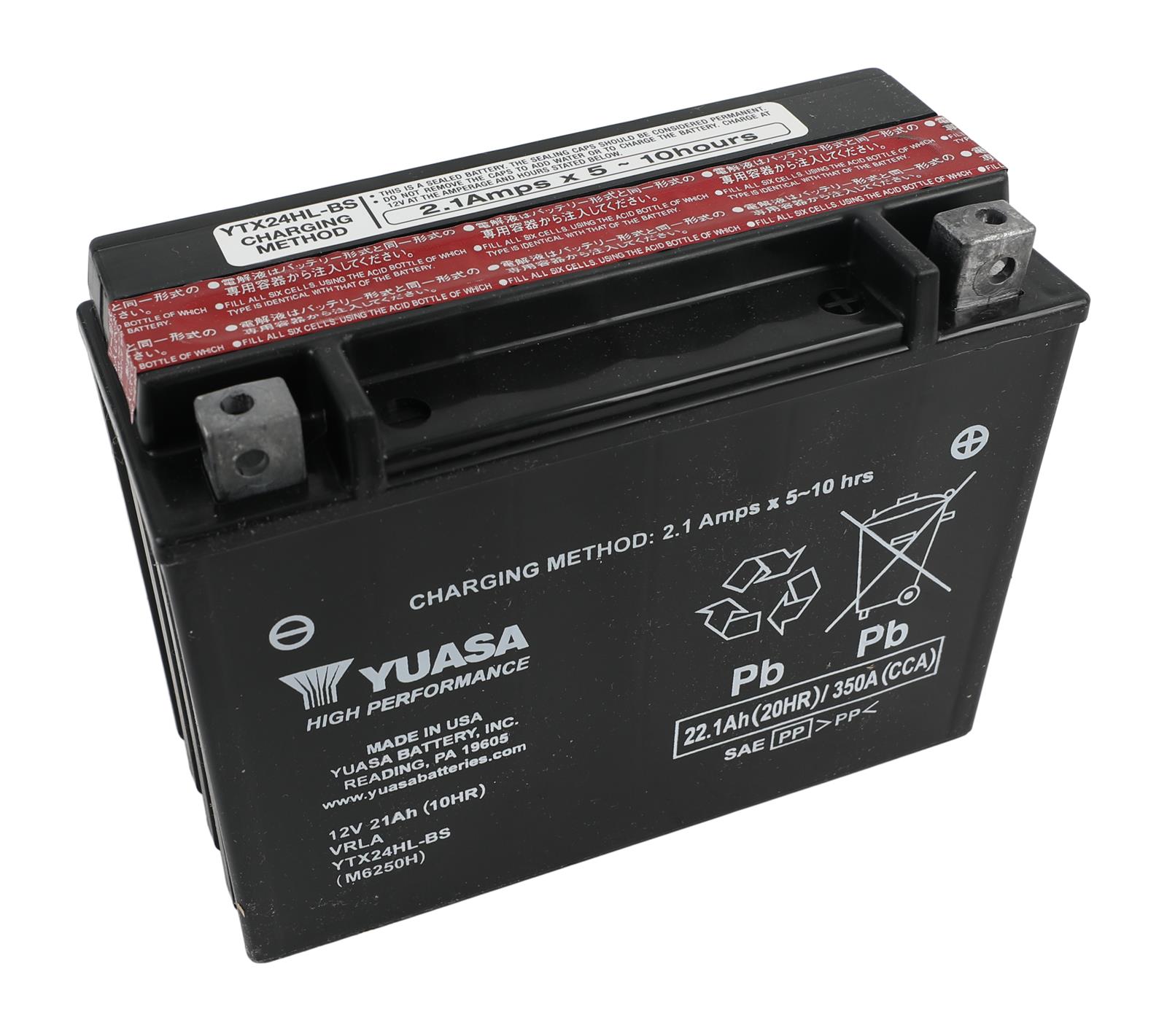 YUASA YTX24HL-BS バイク用バッテリー Yuasa Batteries YTX24HL-BS Yuasa AGM High Performance Maintenance