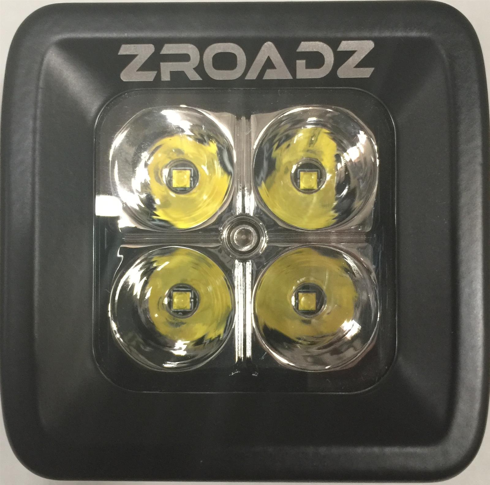 ZROADZ LED Light Pods Z30BC14W20 Zroadz 3" Square Cube Pod Work - 20 Watt CREE - 1600 Lumens - DT Pigtail Connector - Combo Beam - IP67 Waterproof - 50000 Hours and above L