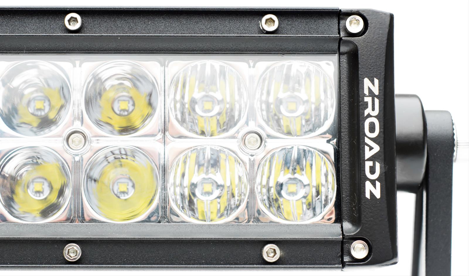ZROADZ 4,400 Lumens 12 Inch LED Light Bar Z30BC14W72 Zroadz Straight - Double Row - 12" - 72 Watt CREE - 5800 - DT Pigtail Connector - Combo Beam - IP67 Waterproof - 50000 Hours