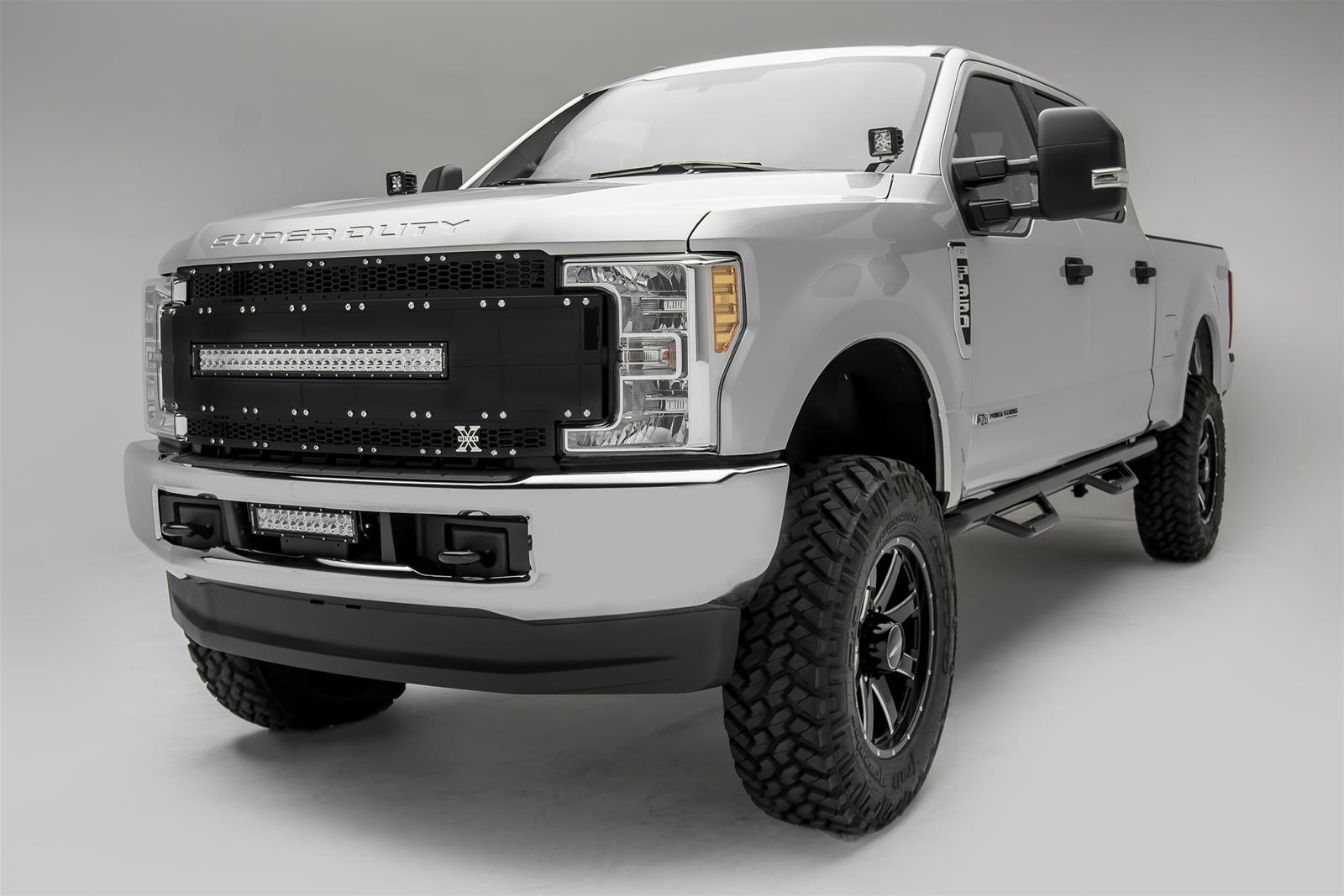 ZROADZ Front Bumper Center LED Light Kits Z325471-KIT 2017 Ford F-250 /350 Lower Mount With 12 inch Bar & Wire Harness