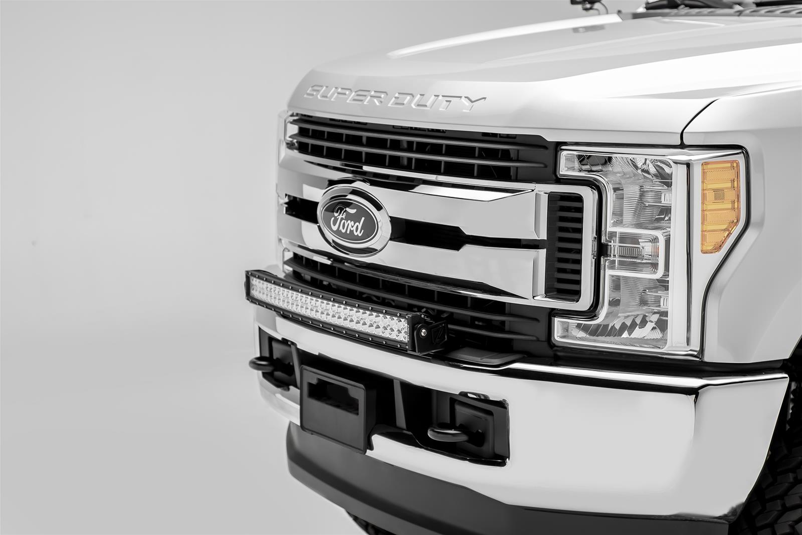ZROADZ Front Bumper Top LED Light Kits Z325472-KIT 2017-Ford Super Duty F-250-350 Bar Kit - Includes 30" Curved Zroadz light thumbnail 3