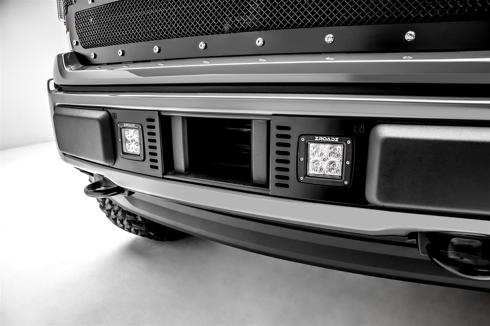 ZROADZ - Bumper Accessories for 2018-2020 F-150 Z325711-KIT 2018-Ford (ALL) Front LED Light Bar Mount KIT Includes (2) 3Inch Cube LED Light, Universal Wire Harness thumbnail 3