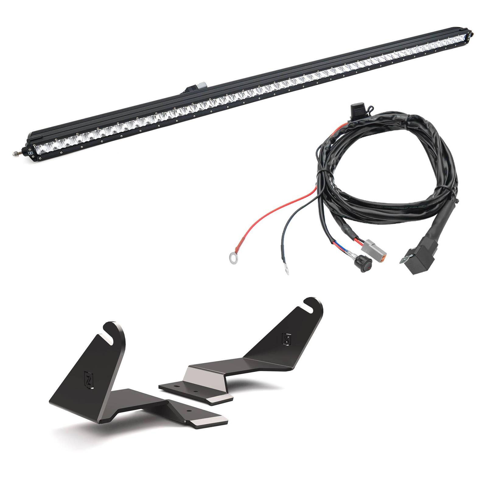 ZROADZ Front Roof LED Light Kits Z335411-KIT Kit with 50 Inch Straight Single Row Slim Bar, Bolt-On, No Drilling Required, Ford, Kit thumbnail 3