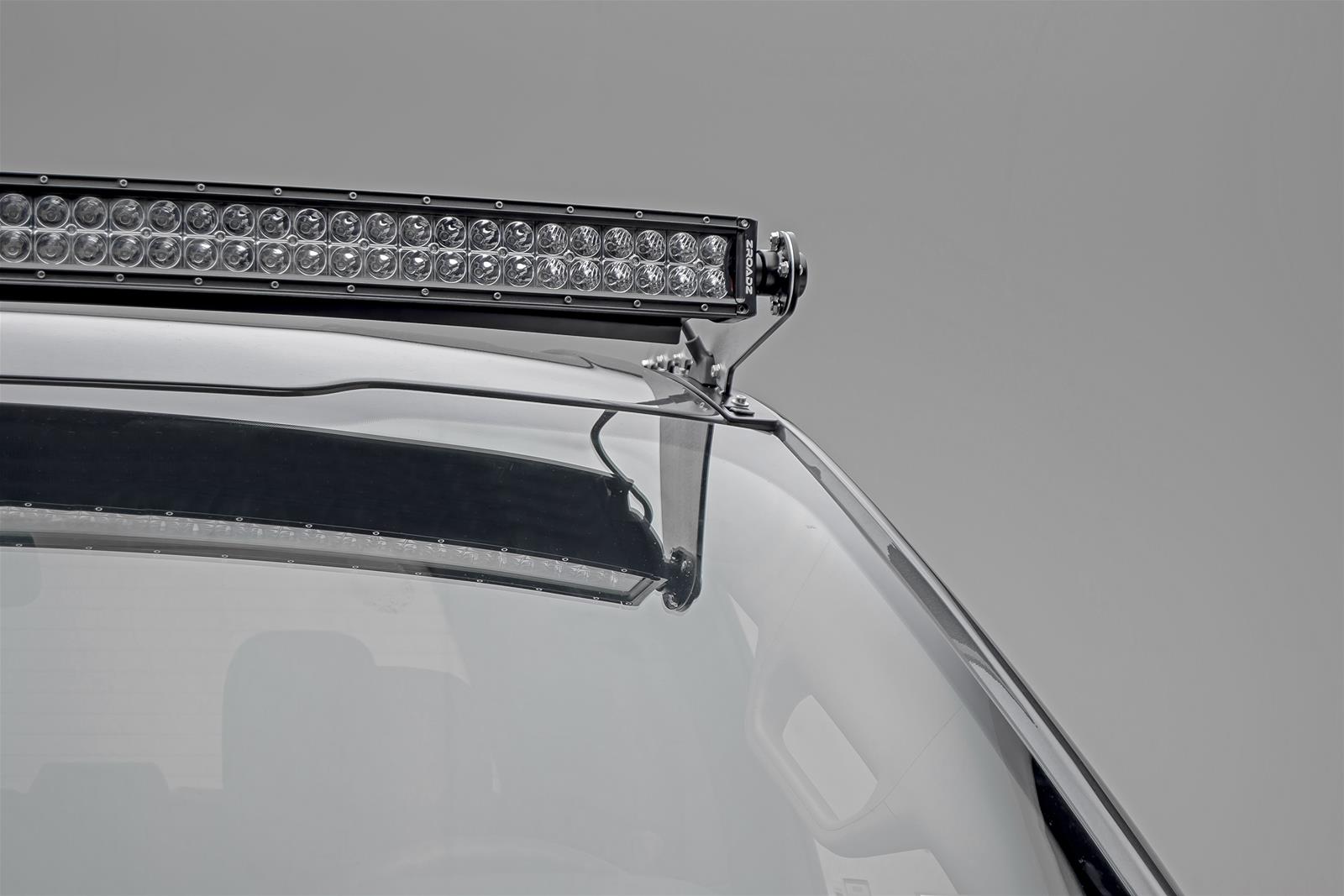 ZROADZ Front Roof LED Light Kits Z335471-KIT 2017 Ford F-250 /350 Bar Mount KIT and 52" Inch Curved Led Bar (Includes Universal Wiring Harness) thumbnail 2