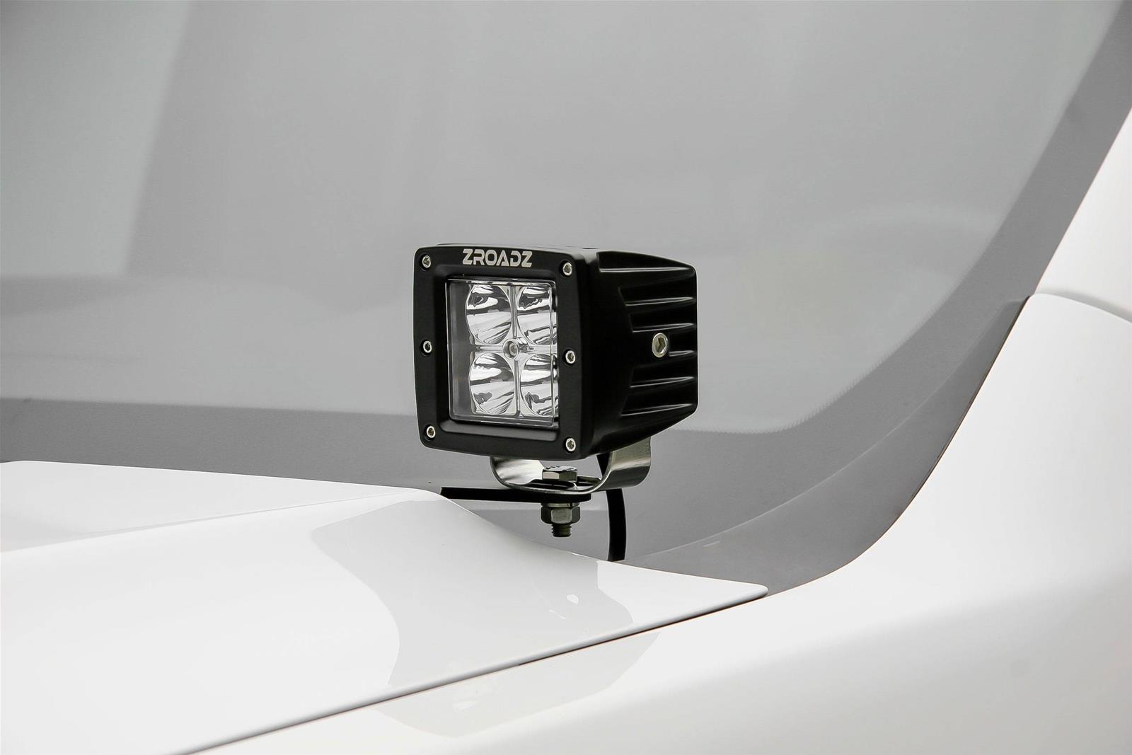 ZROADZ Z362281 ZROADZ Hood Hinge LED Pod Light Brackets