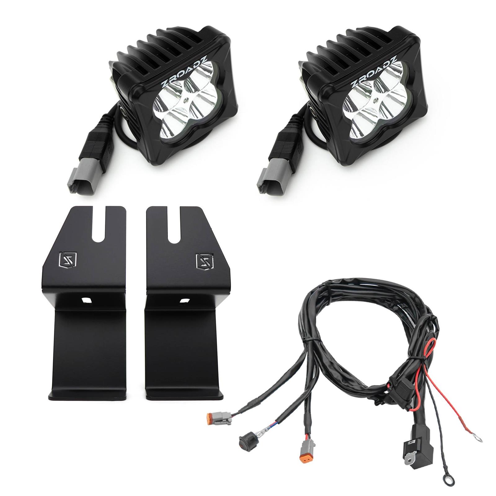 ZROADZ Rear Bumper LED Light Kits Z385401-KIT Pods, Kit with 3 Inch Clear/White Pod Lights, Sold a Kit thumbnail 3