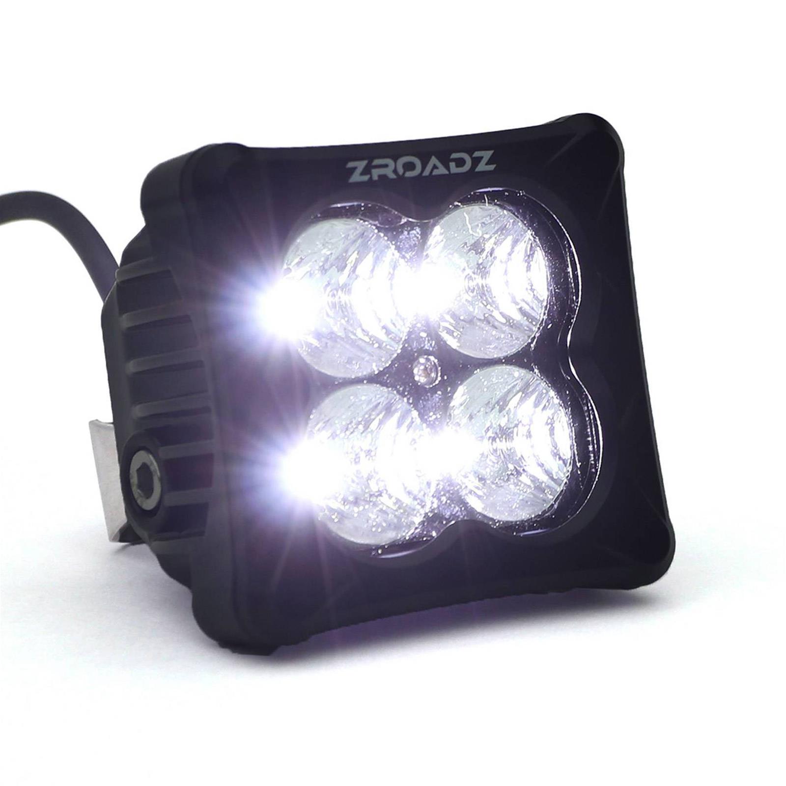 ZROADZ Rear Bumper LED Light Kits Z385401-KIT Pods, Kit with 3 Inch Clear/White Pod Lights, Sold a Kit thumbnail 4