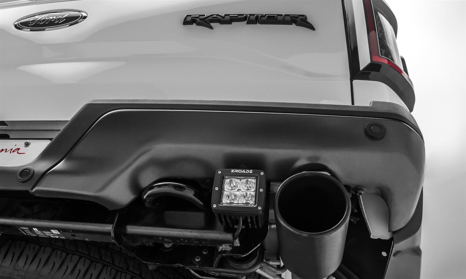 ZROADZ - Bumper Accessories for 2017-2020 F-150 Z385651-KIT 2017 Ford F150 Raptor Rear LED Light Bar Mount KIT Inlcudes (2) 3" LED Cube Lights, Universal Wire Harness Bolt On Easy Install