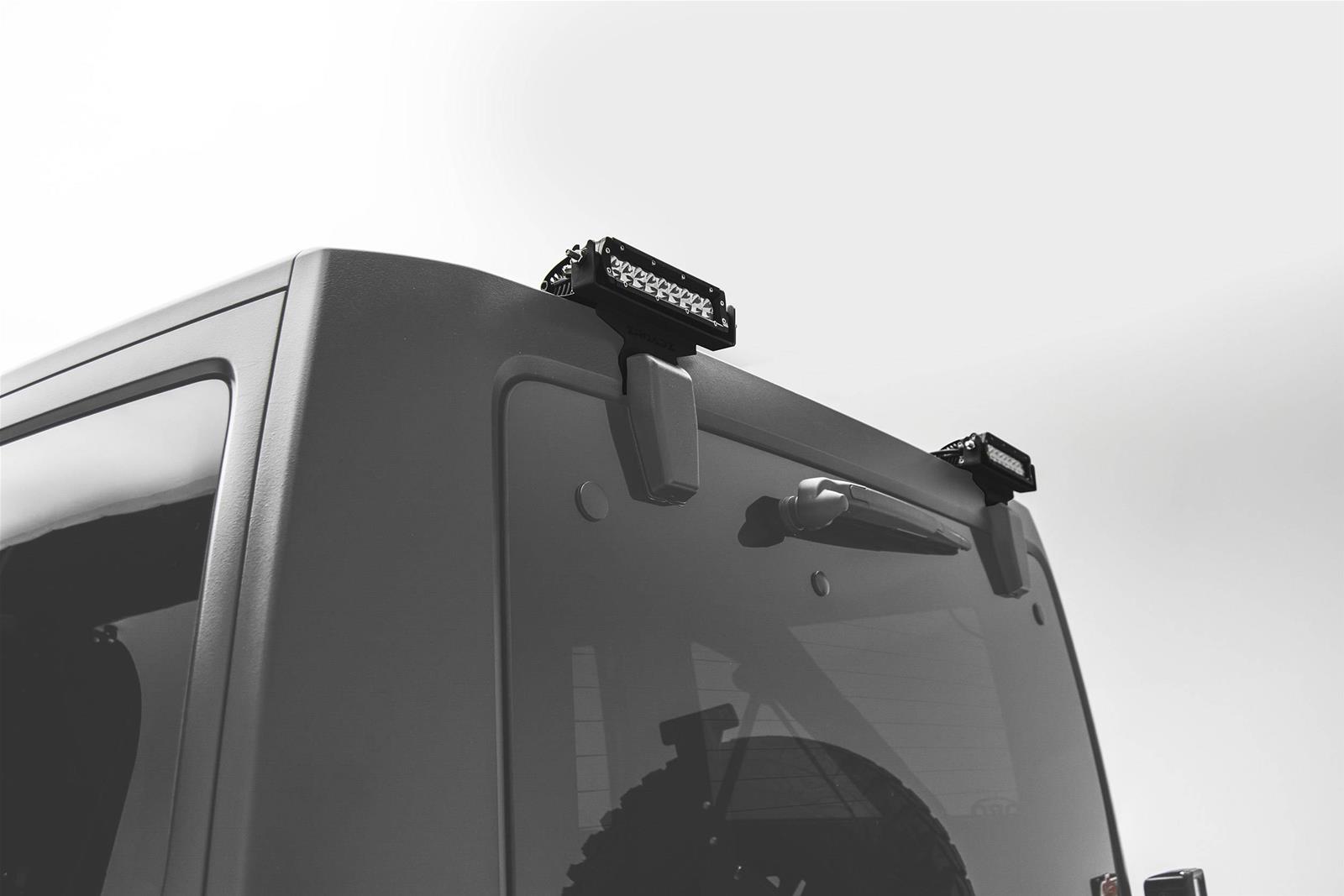 ZROADZ Light Mount Brackets Z394812 Auxiliary mount brackets JEEP Wrangler JK Rear Window Brackets. Hard Top Only. thumbnail 4