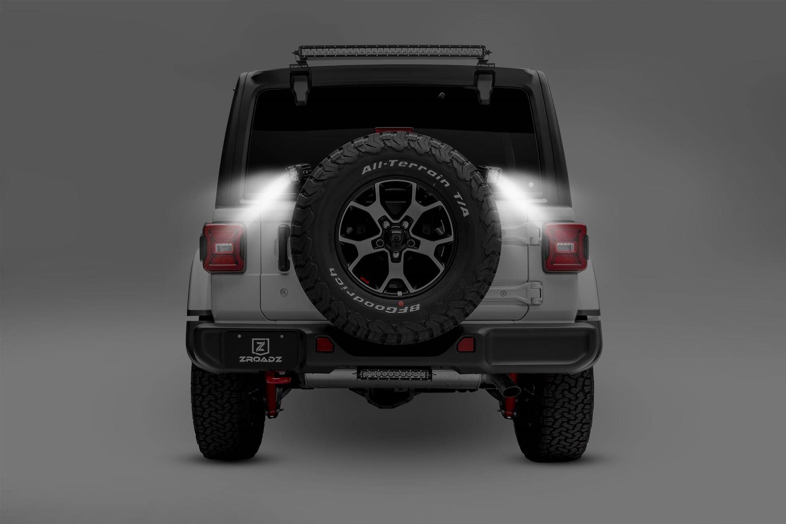 ZROADZ Rear Tire Carrier LED Light Brackets for 2018-2022 WRANGLER - Z394951 Spare Carrier, Bracket thumbnail 8
