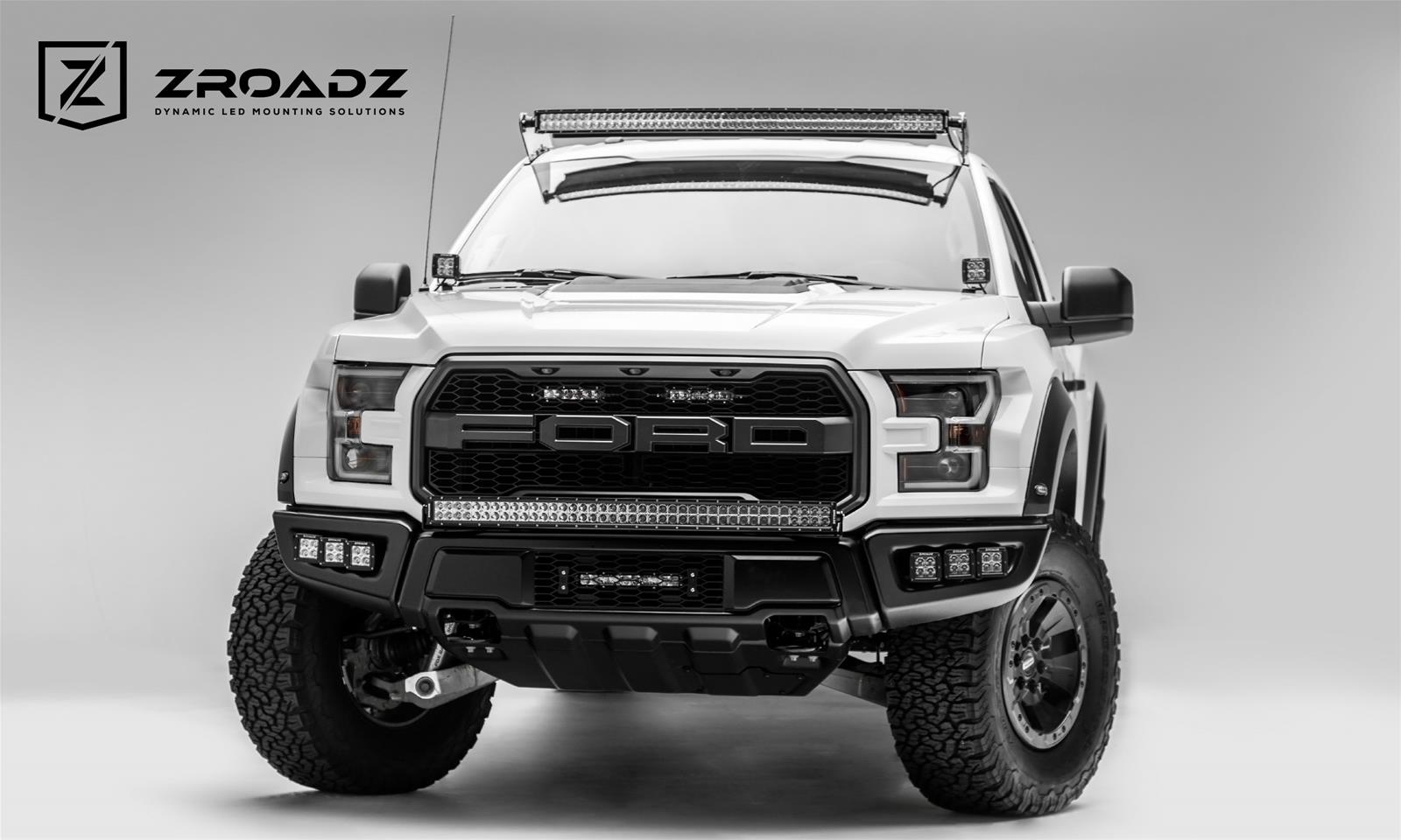 ZROADZ - Grilles and Grille Inserts for 2017-2020 F-150 Z415651-KIT 2017 Ford Raptor OEM Main LED Light Bar Mounts (Black) Includes Two 6" Slim Single Row LED Light Bars Universal Wire Harness thumbnail 3