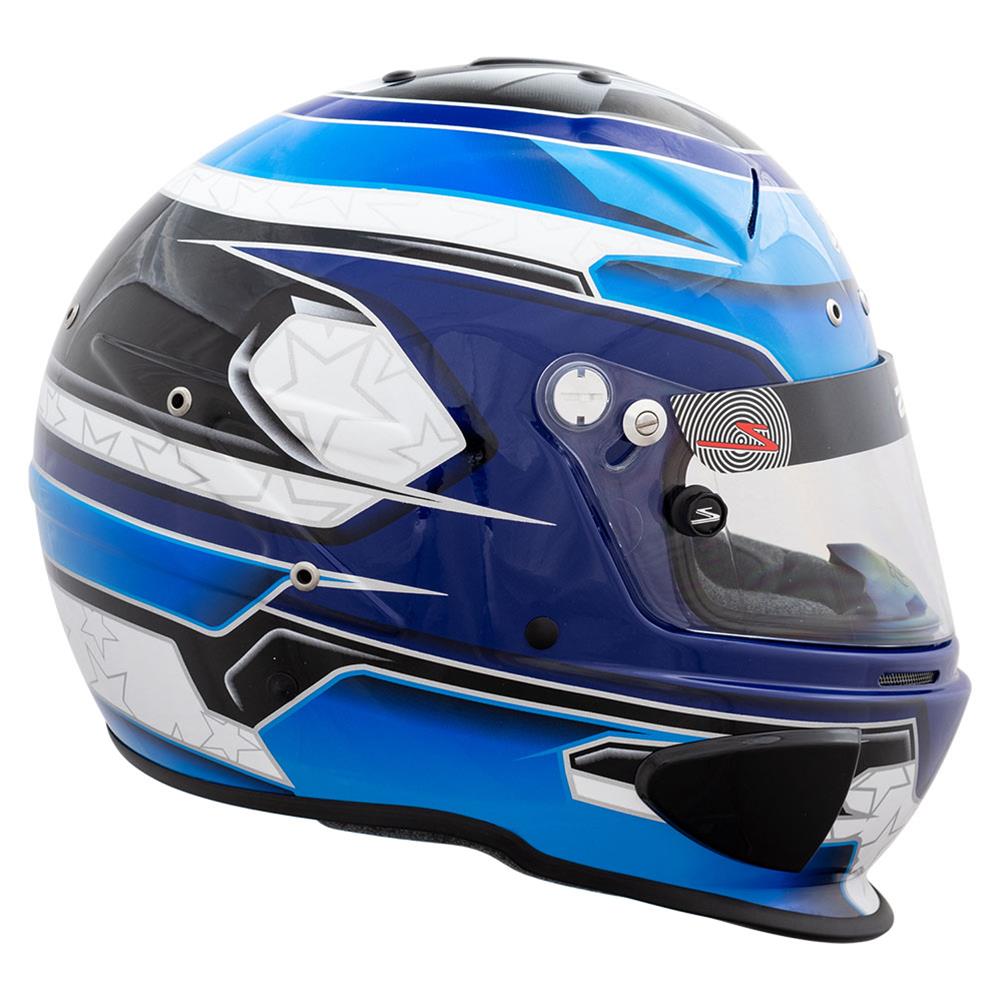 Zamp RZ-70E Switch Helmets H760C31XL Helmet, Switch, Full Face, Blue/Light Blue Graphic, Gloss Finish, Fire-Retardant Liner, Snell SA2020/FIA 8859-2015, X-Large, Each thumbnail 7