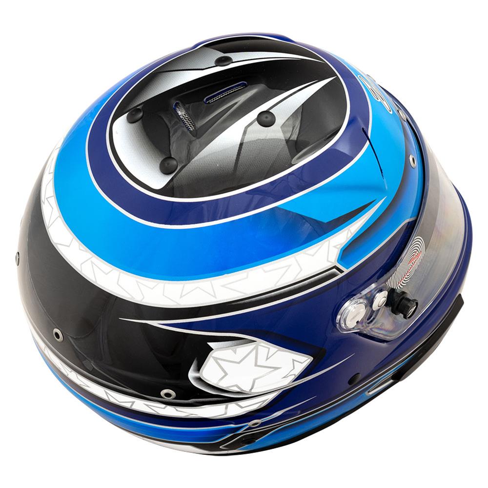 Zamp RZ-70E Switch Helmets H760C31XL Helmet, Switch, Full Face, Blue/Light Blue Graphic, Gloss Finish, Fire-Retardant Liner, Snell SA2020/FIA 8859-2015, X-Large, Each thumbnail 4