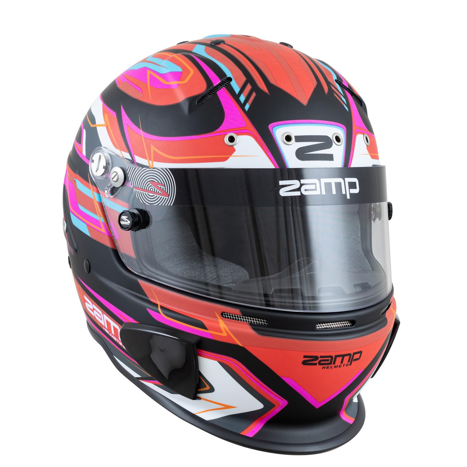 Zamp Helmets H760C42L Helmet RZ-70E Switch SNELL SA2020/FIA8859-2015 Matte Red/Blk/ Graphic Large thumbnail 4