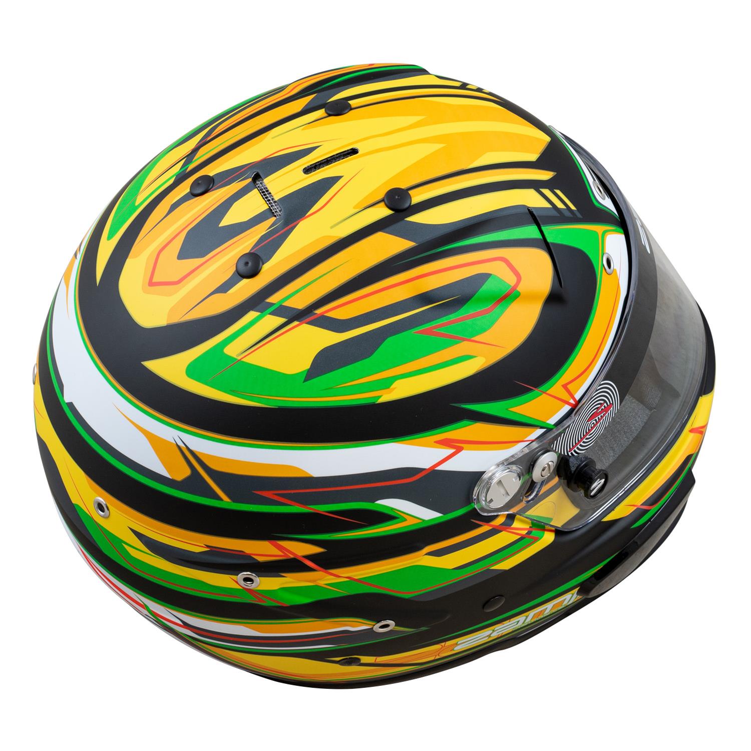 Zamp Helmets H760C49L Helmet RZ-70E Switch SNELL SA2020/FIA8859-2015 Matte Grn/Blk/ Graphic Large thumbnail 2