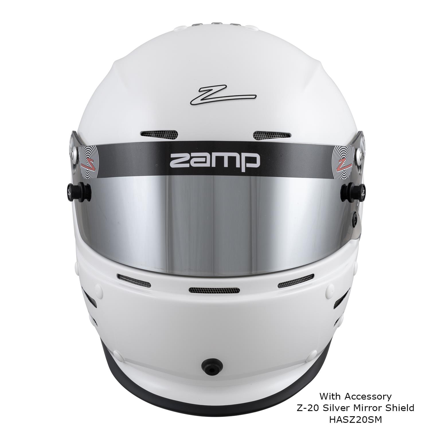 Zamp RZ-62 Helmets H764001L Helmet, RZ-62, Full Face, Gloss, White, Fire-Retardant Fabric, Snell SA2020, Large, Each thumbnail 3