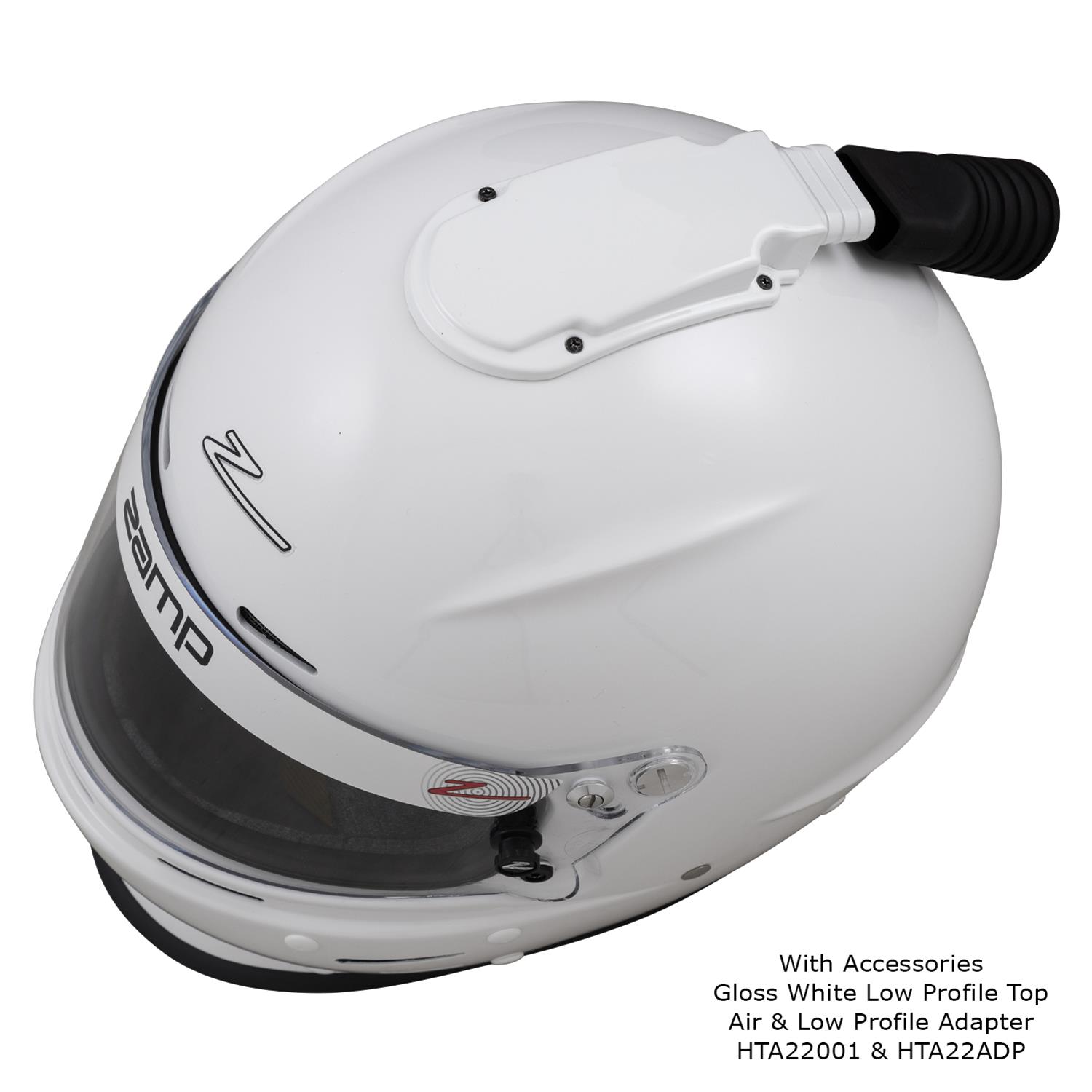 Zamp RZ-62 Helmets H764001L Helmet, RZ-62, Full Face, Gloss, White, Fire-Retardant Fabric, Snell SA2020, Large, Each