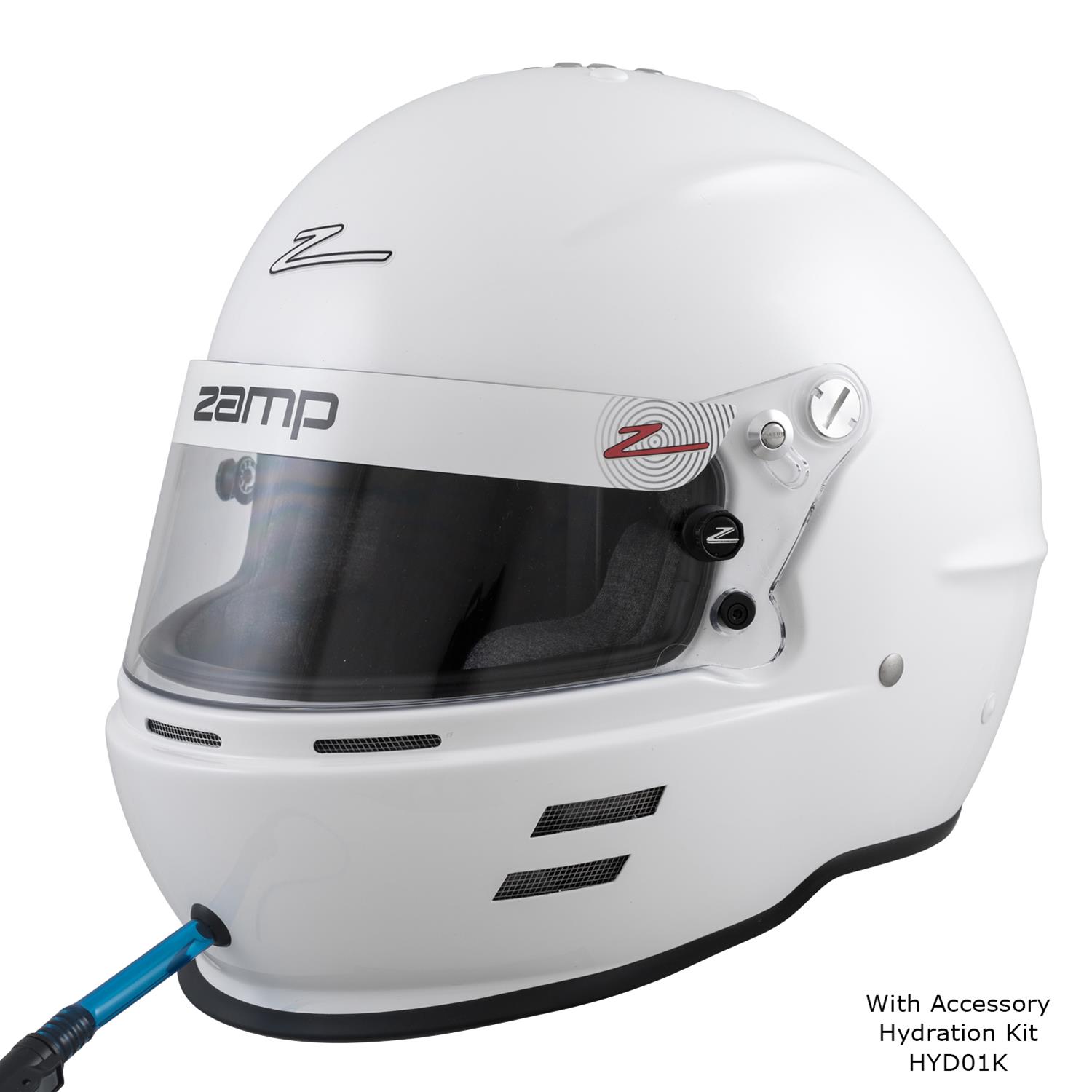 Zamp RZ-60 Helmets H766001S Helmet, RZ-60, Full Face, Gloss White, Fire-Retardant Fabric, Snell SA2020, Small, Each